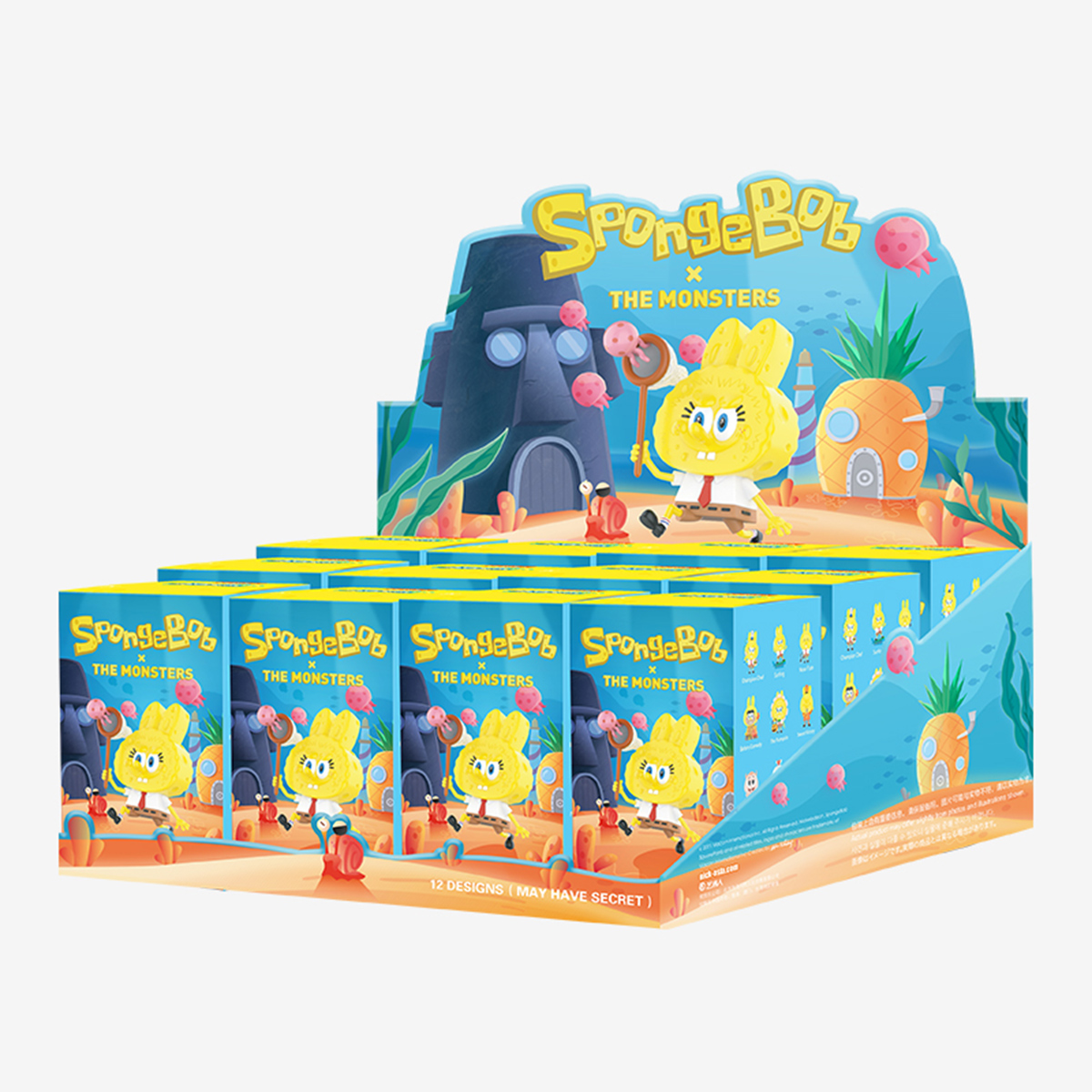 Labubu × SpongeBob Blind Box Complete Set – 12 Collectible Figures + Rare Secret Edition (Limited UK Release)