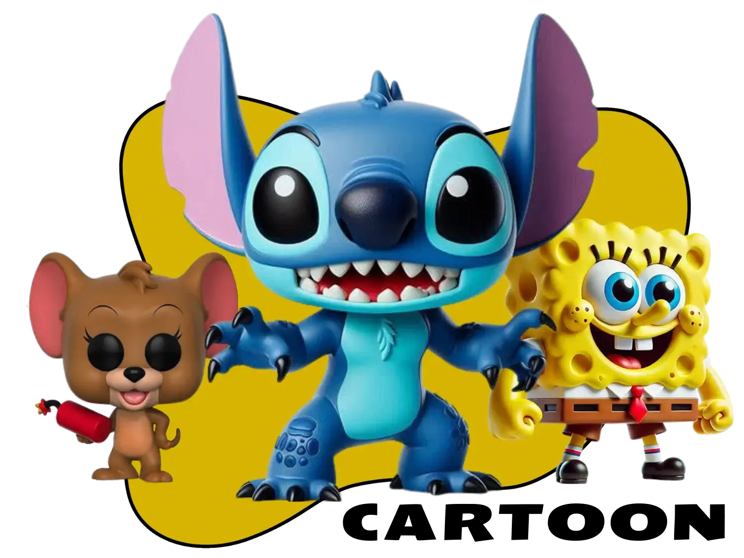 Cartoon Blind Box Figures – Stitch, Jerry & SpongeBob
