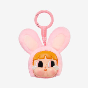 CRYBABY × Powerpuff Girls Bunny Blossom Plush Keychain | Vinyl Face Blind Box Collectible (5.5 × 9 × 5.5 cm)