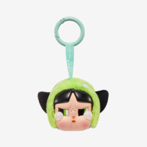 CRYBABY × Powerpuff Girls Buttercup Plush Keychain | Vinyl Face Blind Box Collectible (5.5 × 9 × 5.5 cm)