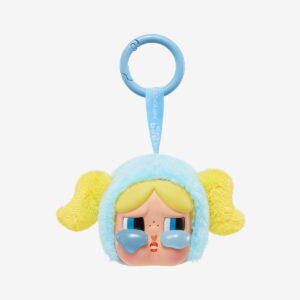 CRYBABY × Powerpuff Girls Bubbles Plush Keychain | Vinyl Face Blind Box Collectible (5.5 × 9 × 5.5 cm)