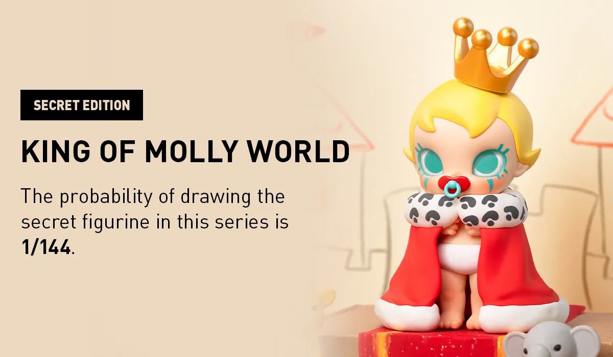 Baby Molly “King of Molly World” Figure – Secret Edition (1/144 Chance) | Ultra-Rare Collectible from When I Was Three Series (6.9–13 cm) - Image 2