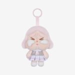 CRYBABY Sunset Concert Pink Grey Plush Pendant – Collectible Plush Keychain Toy (11 cm)