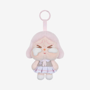 CRYBABY Sunset Concert Pink Grey Plush Pendant – Collectible Plush Keychain Toy (11 cm)