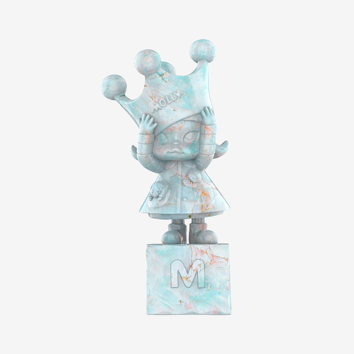 MC MOLLY (White Stone) Secret Edition Figure – Ultra-Rare Anniversary Statue (1/120 Chance) | Designer Marble Collectible (12 cm)