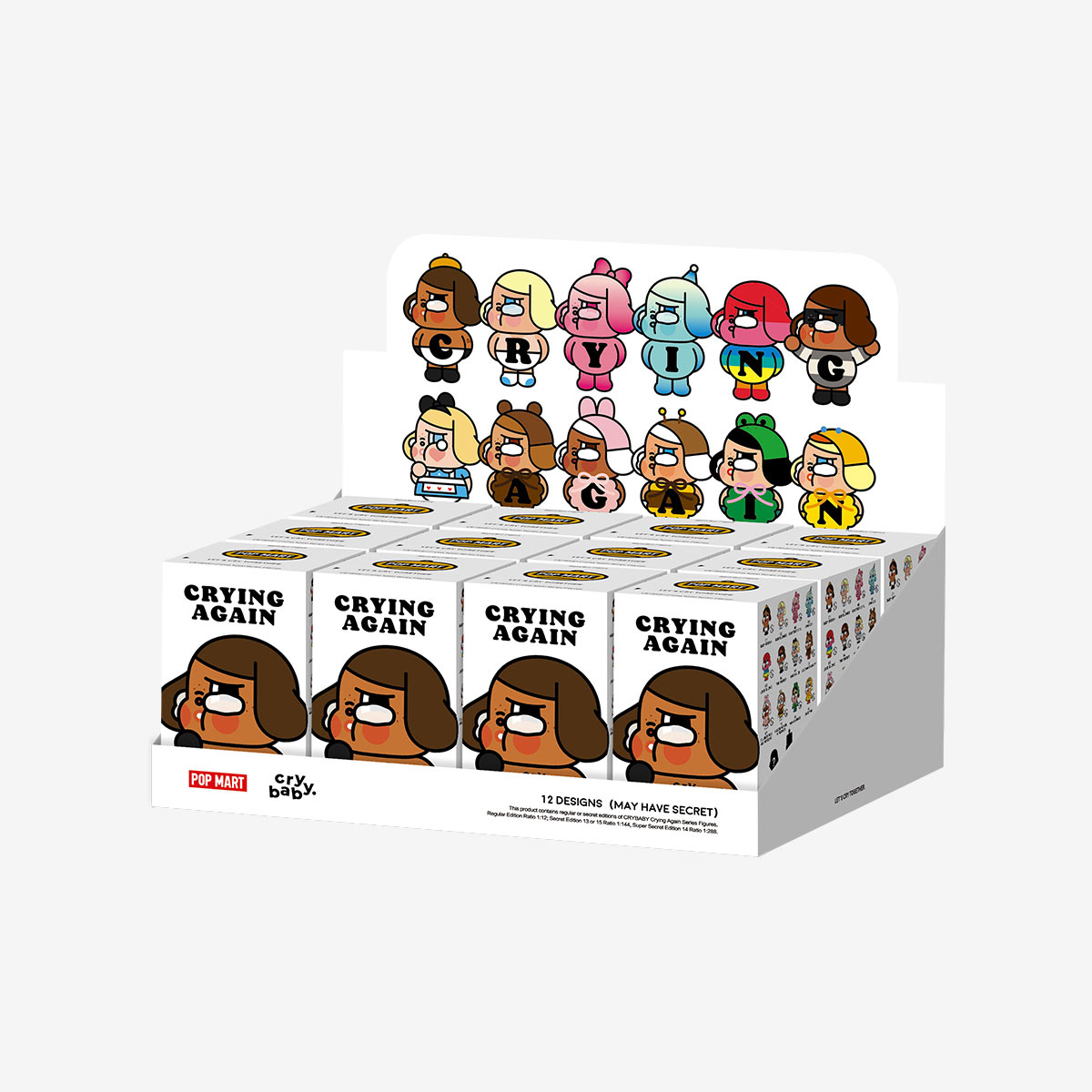 CRYBABY Crying Again Series Blind Box Figures | 12 Collectible Vinyl Toys + Hidden Secret Editions (8–10 cm)
