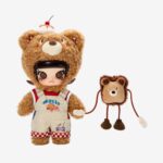 Bear Bread 1/8 Collectible Figure – Designer Art Toy with Plush Backpack & Retro Outfit