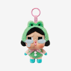 CRYBABY Crying Again Series – What a Frog Plush Keychain | 13 cm Collectible Vinyl Face Plush Toy