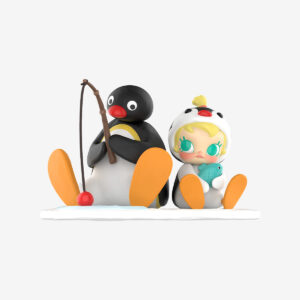 Fishing Time Collectible Figure – 18cm Designer Statue with Penguin & Winter Theme