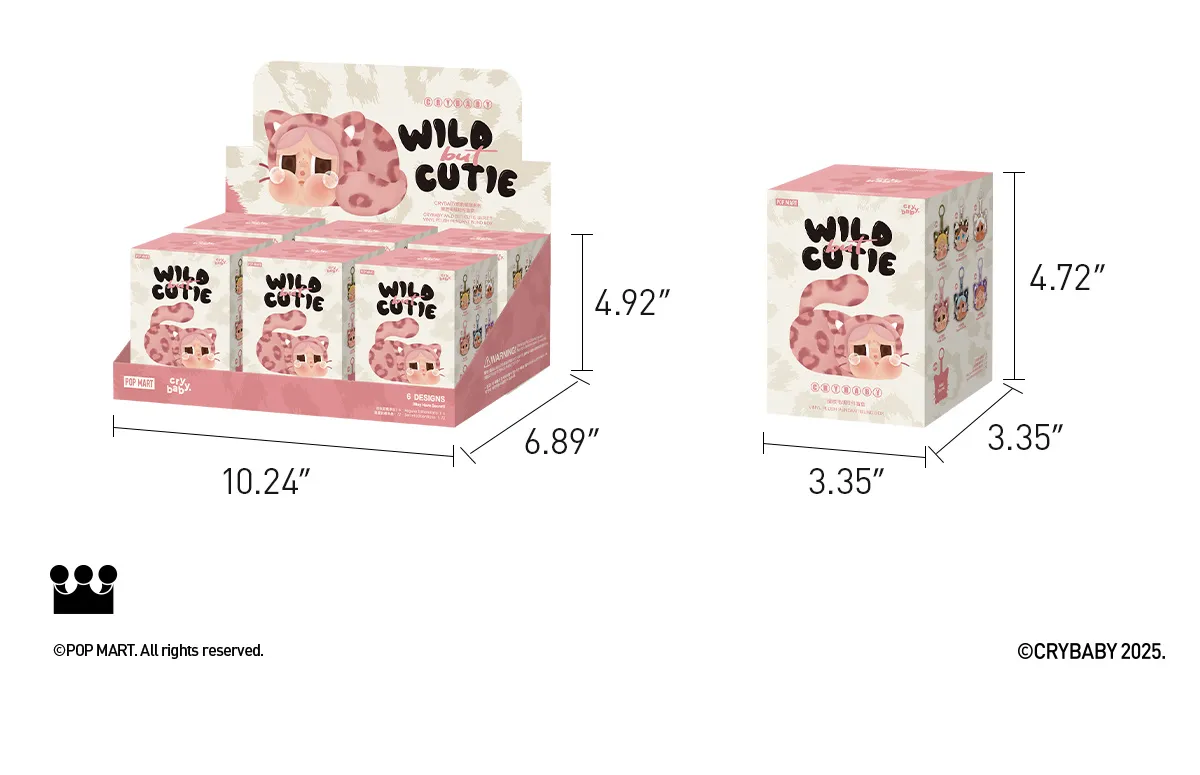 CRYBABY Wild but Cutie Series Vinyl Plush Pendant | 5.5 cm Collectible Mystery Plush Keychain - Image 8